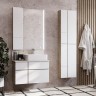 Тумба с раковиной и столешницей Aquaton Мишель 80 дуб эндгрейн, белый