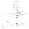 Тумба с раковиной Aquaton Скай PRO 55 белый глянец