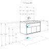 Тумба под раковину Aquaton Уэльс 80 графит