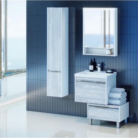 Тумба с раковиной Aquaton Капри 60 бетон пайн