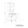 Тумба под раковину Aquaton Сканди Doors 55 белый глянец, дуб верона
